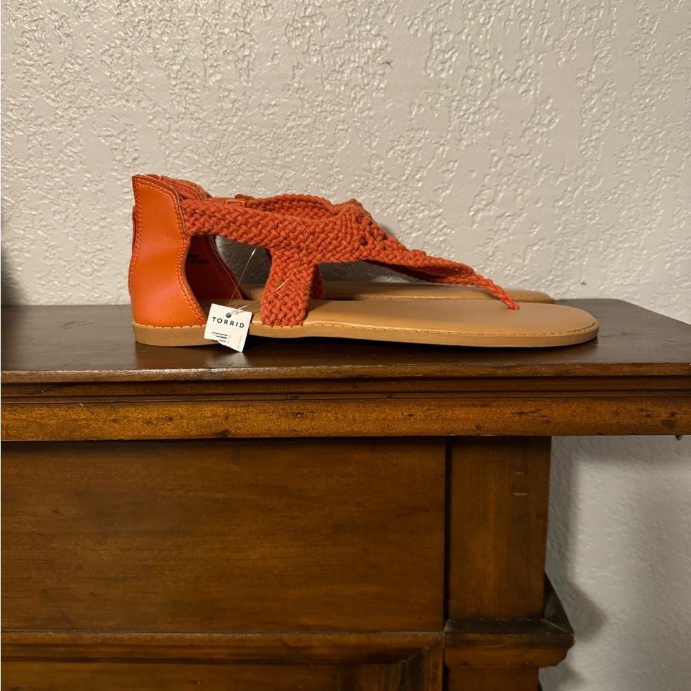 Torrid Orange Crochet Sandals - Picture 2 of 6